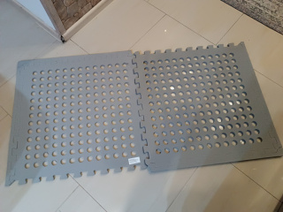Ochronna mata podłogowa gumowa puzle na siłownię, kemping 60x60 - 6 szt zestaw